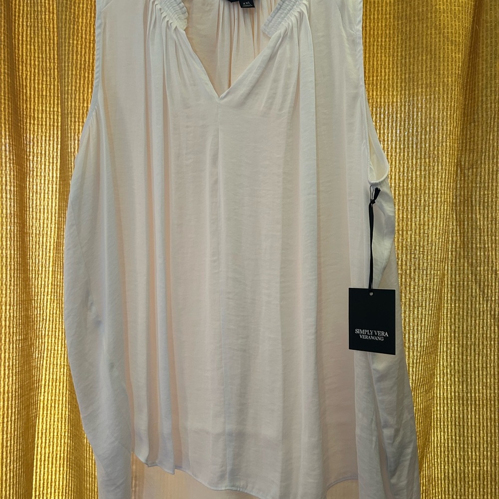 Simply Vera Vera Wang Cream Sleeveless Blouse
